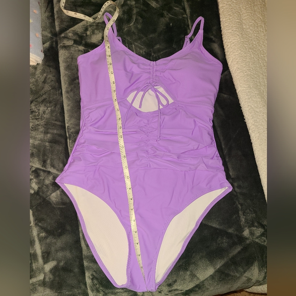 Super Cute Purple Cutout Swimsuit - LARGE